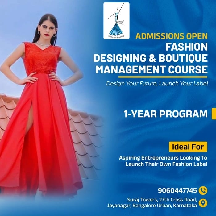 Boutique garment displays and bespoke apparel design at Vidya Fashion Academy