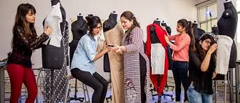 Bespoke tailored lehenga and embroidered blouse ensemble created by VFA boutique graduate