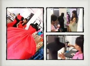 Specialist masterclass participants draping 3D geometric folds onto mannequins